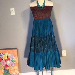 Gorgeous 100% Silk Boho chic dress